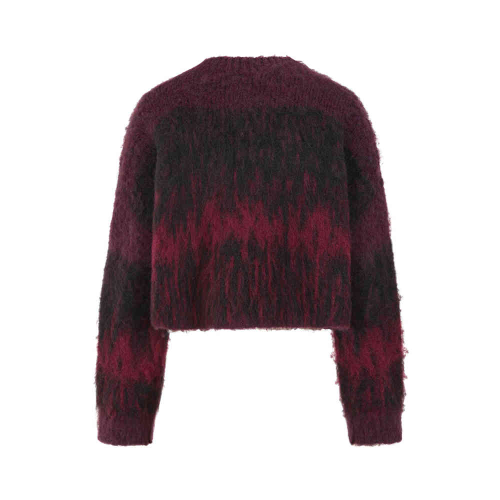 Banned - Arwen Gebreide trui - Zwart/Bordeaux rood